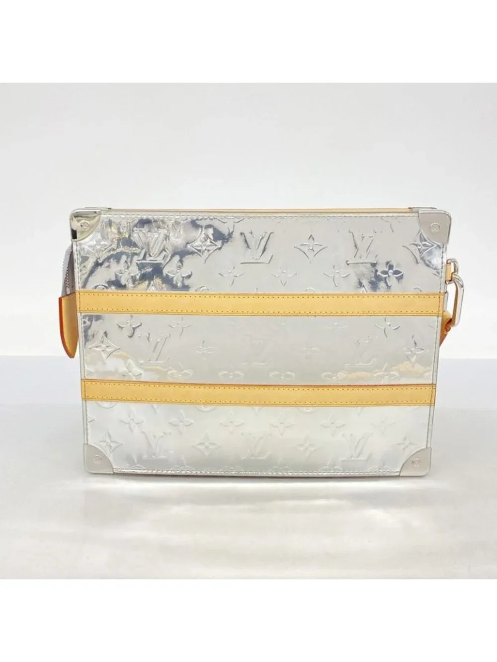 Louis Vuitton Clutch Monogram Mirror Trunk Pochette Silver - Picture 8 of 8